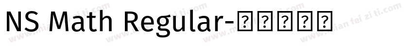 NS Math Regular字体转换